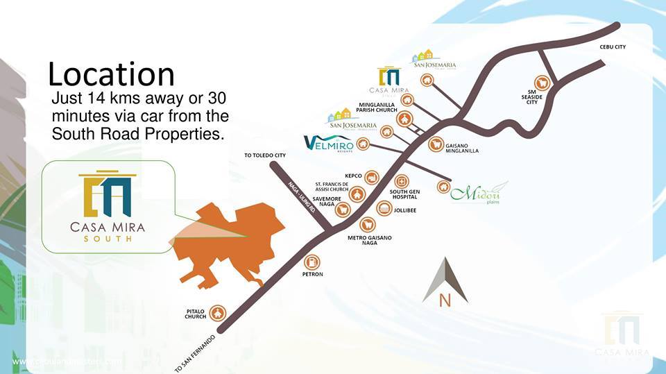 Casa Mira Naga Location Map